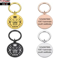 2022 pet id tag free engraving stainless steel original custom keychain cute gift for cat dog puppy collar love jewelry keyring