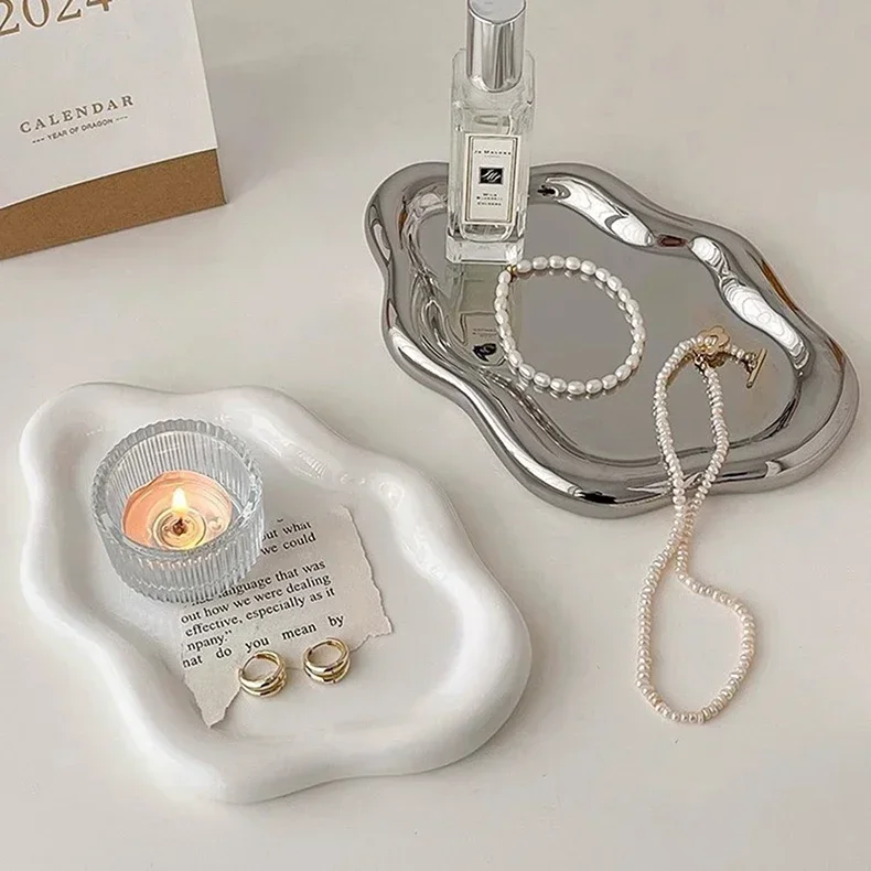 Блюдо для ювелирных изделий креативная керамическая тарелка в форме белого