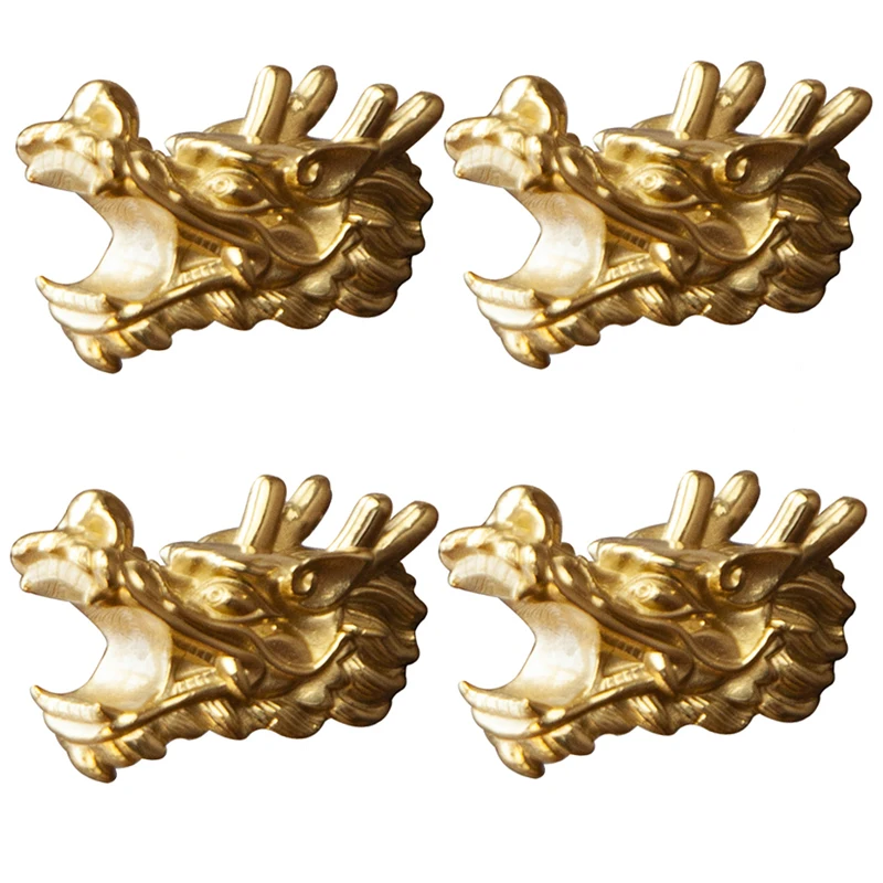 4 шт., ручки для мебели, из чистой латуни