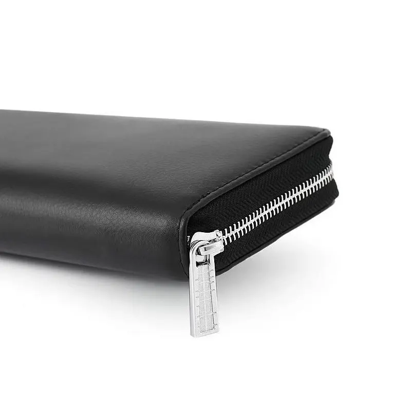 Genuine Leather Women Wallet 36 Bits Credit Bank Card Holder Storage Case Bag Unisex Men Rfid Anti-theft Zipper Money Coin Purse