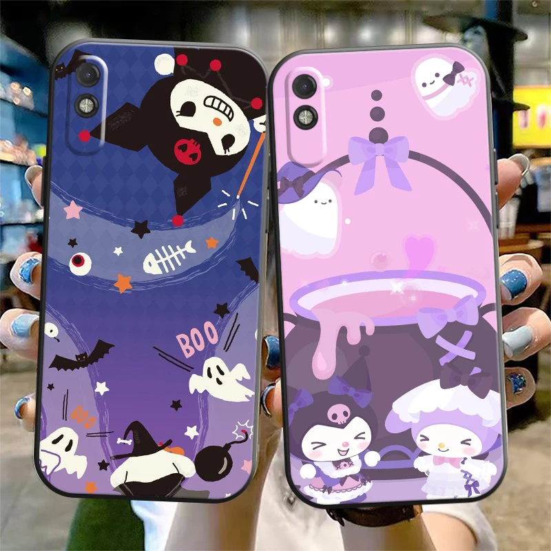 

Cute Kuromi Phone Case For Xiaomi Redmi 9 9i 9AT 9T 9A 9C 10 Note 9 9T 9S 10 10 Pro 10S 10 5G Soft Carcasa Silicone Cover Coque