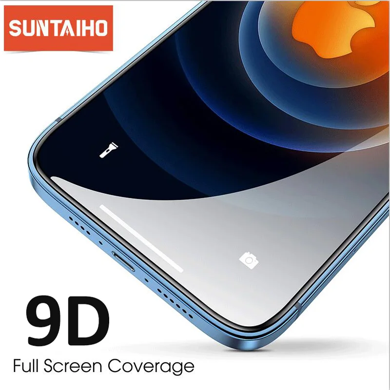 

Full Cover Protective Glass for iPhone 12 Pro Screen Protector for iPhone 12 Pro Max Mini 11 XR X 8 7 6s Plus Protective Film