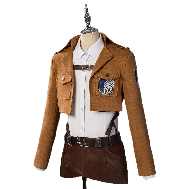 Фото Атака Титанов ‌   Костюм для косплея Eren Mikasa Levi Armin Hange Historia Reiss, карнавальный наряд для мужчин и женщин на Хэллоуин №1