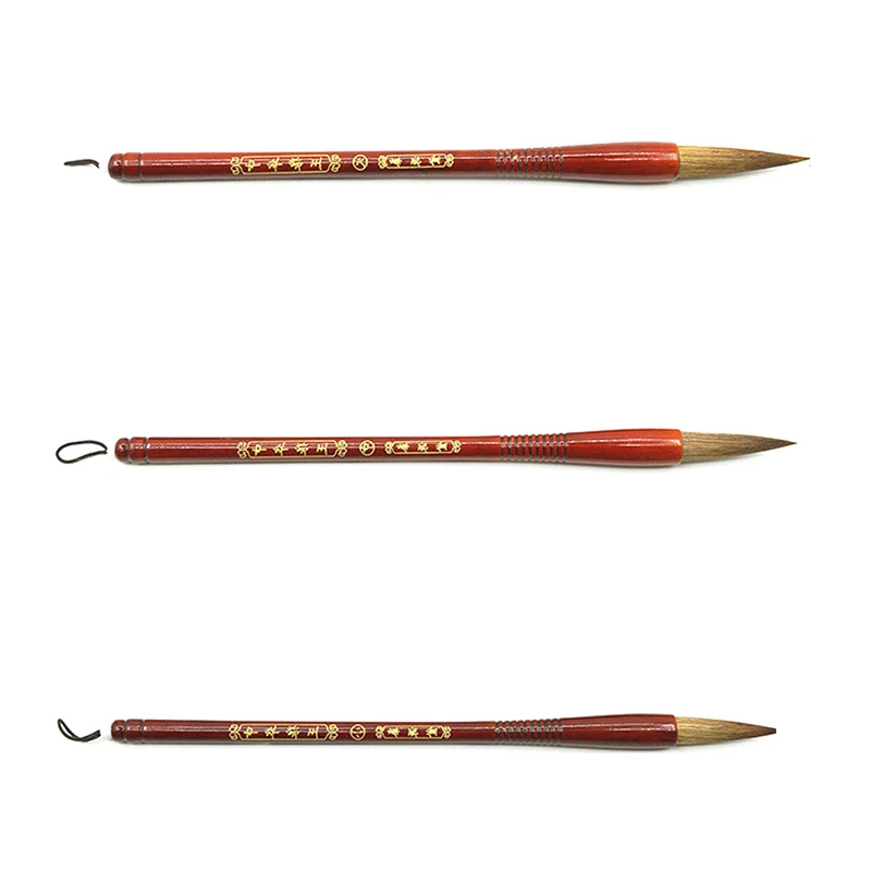 

Wooden Writing Brushes Wolf Hair Traditional Chinese Calligraphy Painting Practice Festival Couplets Regular Script Supply
