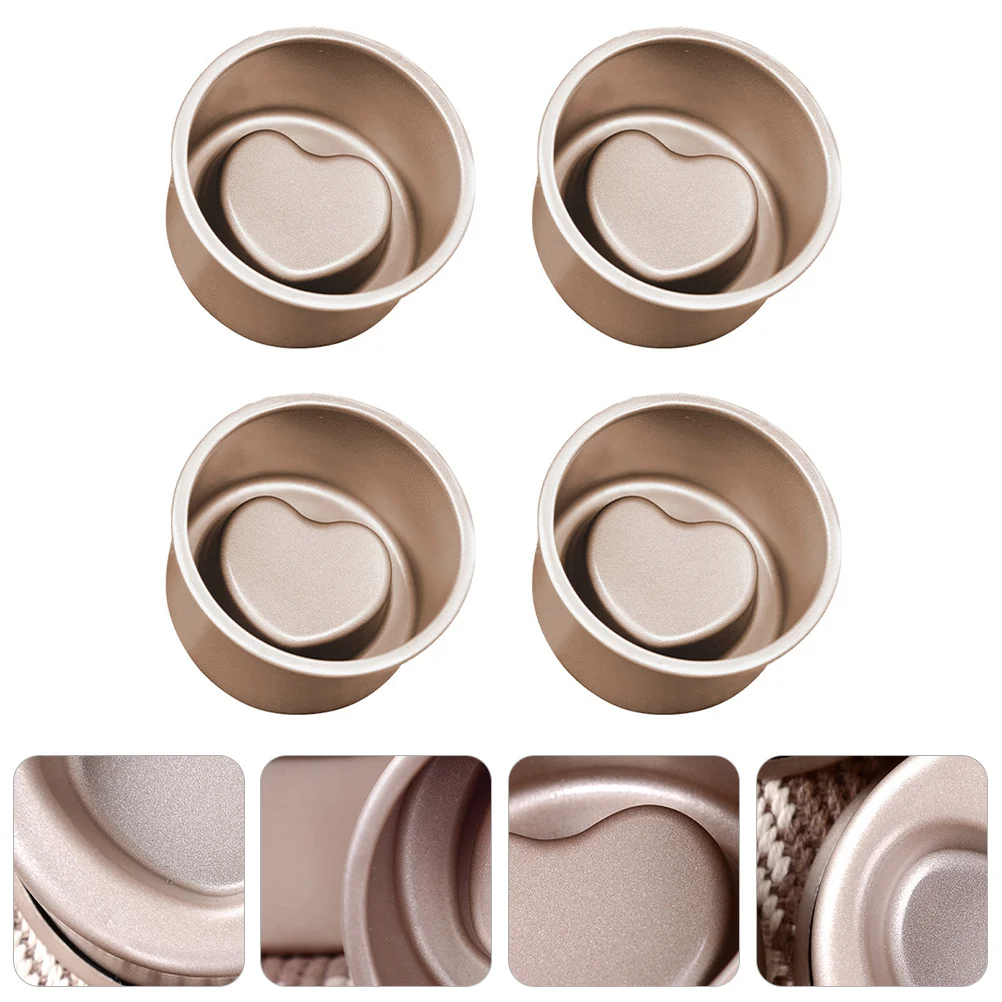 

4pcs Heart Shaped Mold Silicone Heart Muffin Molds Doughnut Cake Mold for Nonstick Muffin Cupcake Pastry DIY Pan