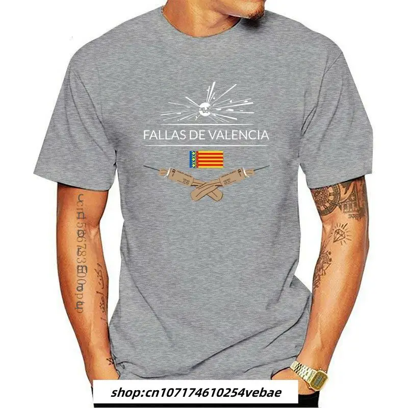 

Man Clothing Fallas De Valencia Pyro Fireworks T Shirt Fitness Summer Short Sleeve Round Collar Funny Standard Design Slim Shir