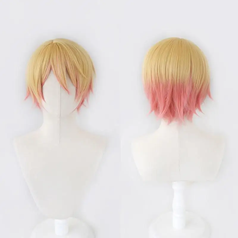 Ful Stage! Feat Tenma Tsukasa Cosplay Wig Gold And Orange Hair Heat Resistant Synthetic Halloween Part