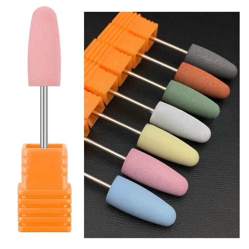1Pcs Nail Drill Bits Rubber Silicone Milling Cutter Files Burr Buffer for Electric Machine Nail Art Grinder Cuticle Tools