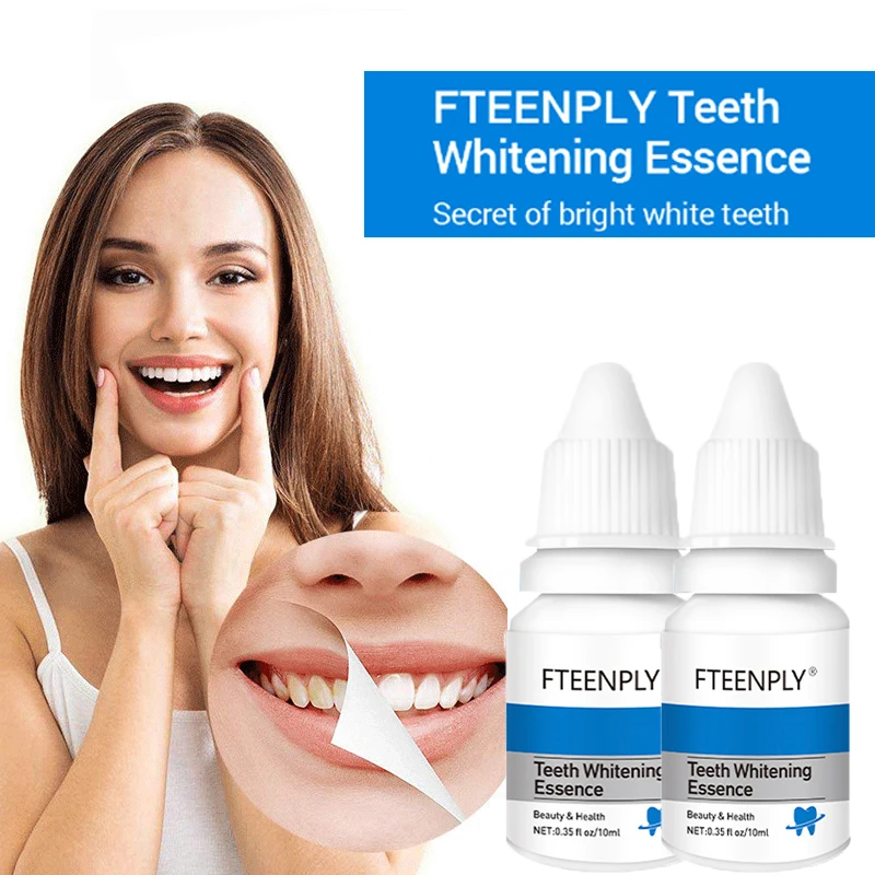 2Pcs Teeth Whitening Essence Remove Plaque Stains Cleaning Fresh Breath Bleaching Dental Oral Hygiene Beauty Care Products Tools