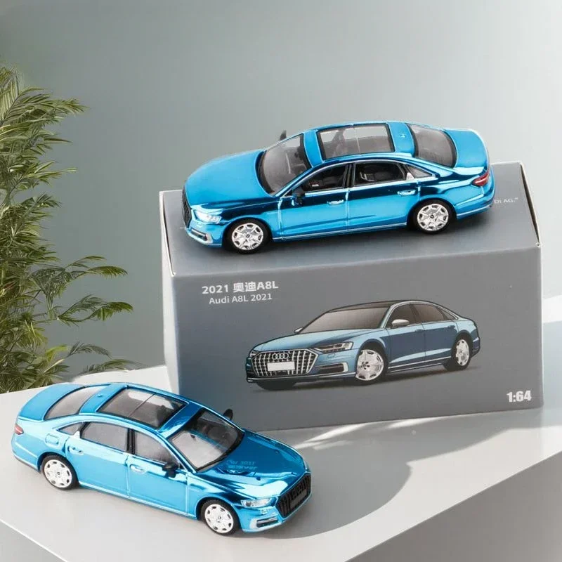 JKM 1:64 Audi A8L Horch Car Модель из сплава Имитационная модель автомобиля A8 Покрытие