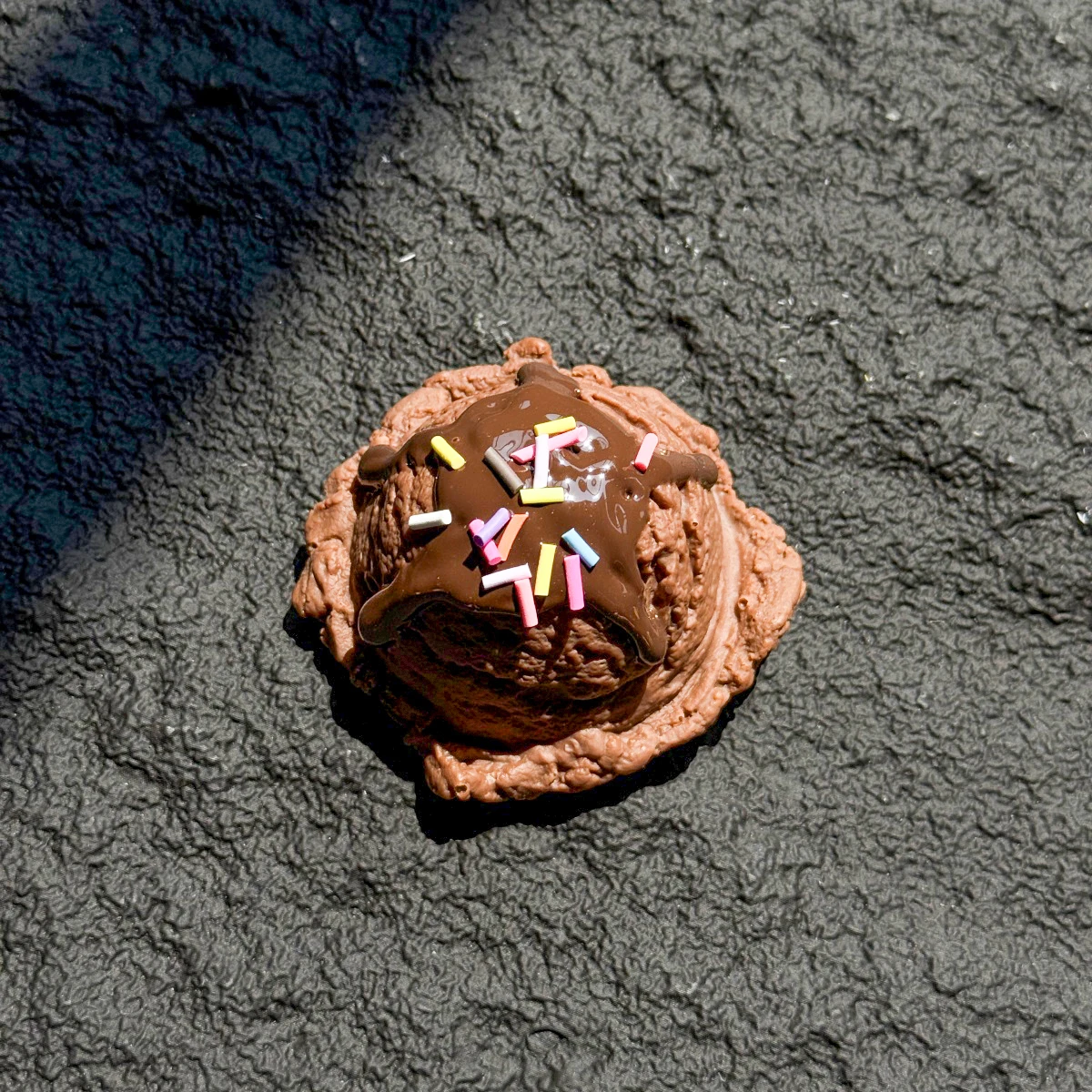 

Имитация шарика для мороженого из стекла