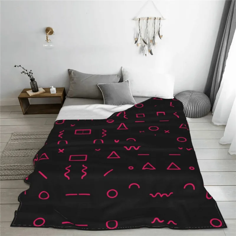 

3D Anime Colorful Game Controler Blanket Fleece All Season PS Lightweight Thin Throw Blankets for Bed Bedroom Quilt