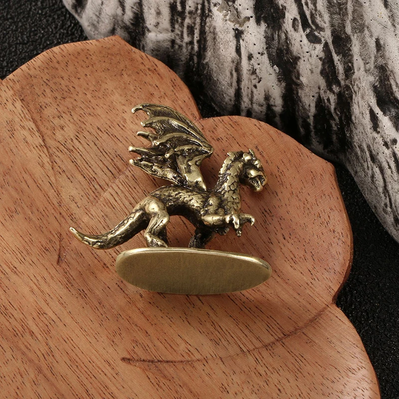 Маленькая Статуэтка дракона из твердой меди Warcraft Птерозавр настольное украшение