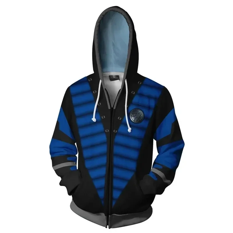 Фото TYV55Game Mortal Kombat - Костюм для косплея, толстовка с капюшоном, худи Sub-Zero Scorpion L25 №4