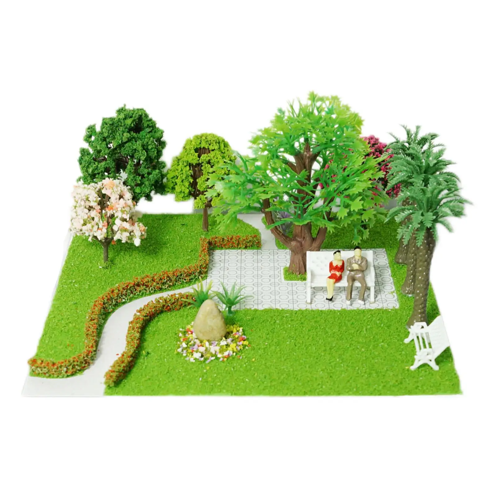 

Mini Miniature Landscape Model Vegetation Flowers Bush Shrub Strips DIY Craft Scenery Basing Material Kit for Park Scenery
