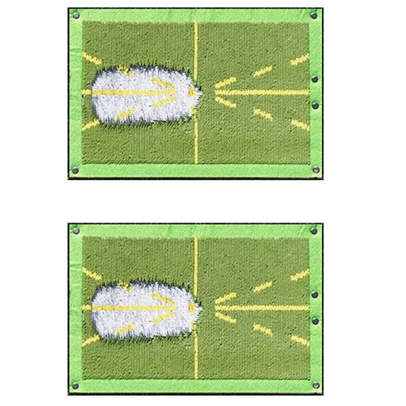 

2X Golf Training Mat For Swing, Clearly Shows Impact Traces, Portable Training Mats For Backyards Swing