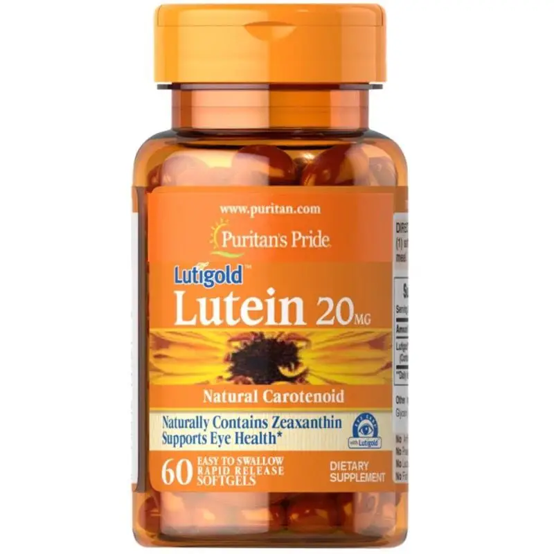 

Lutein Natural Carotenoid Naturally Contains Zeaxanthin Supports Eye Health Protect Your Eyes And Eyesight 20mg*60Capsules
