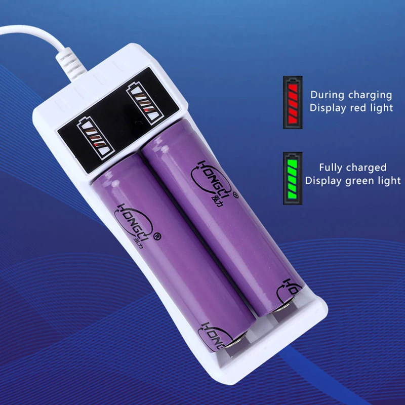 2 слота USB Dual 18650 Зарядка Перезаряжаемая литиевая батарея для 14500 Зарядное