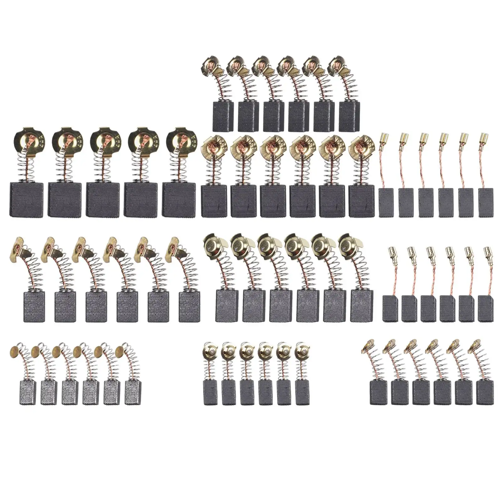 60 шт. 10 размеров замена угольных щеток с электродвигателем для