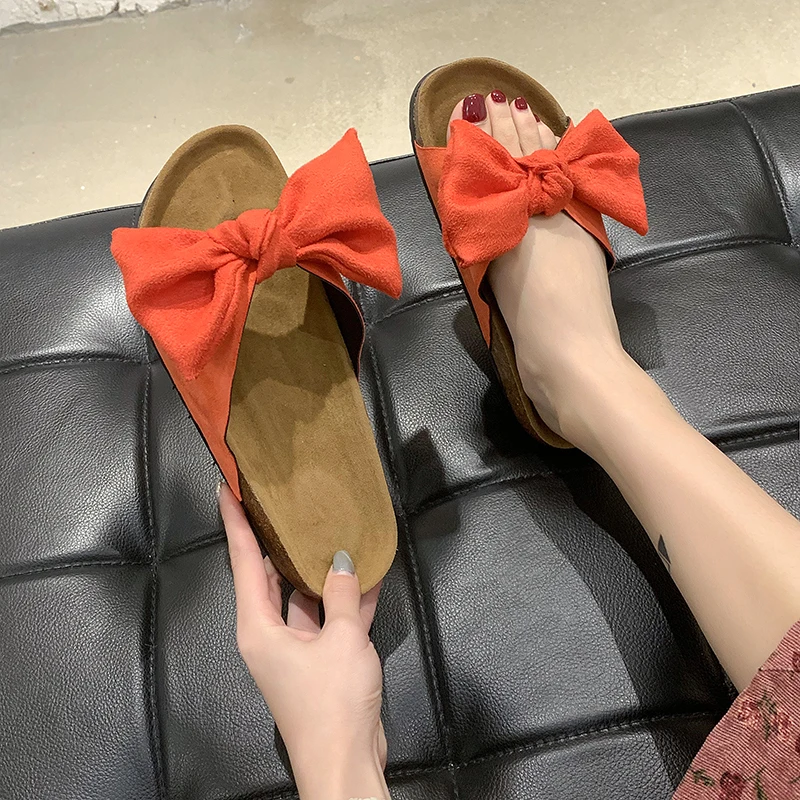 

Women's Sandals Platform Retro Shoes Woman 2022 New Fashion Leopard Female Shoes Summer Bow Sandals Woman Beach Shoes All-match
