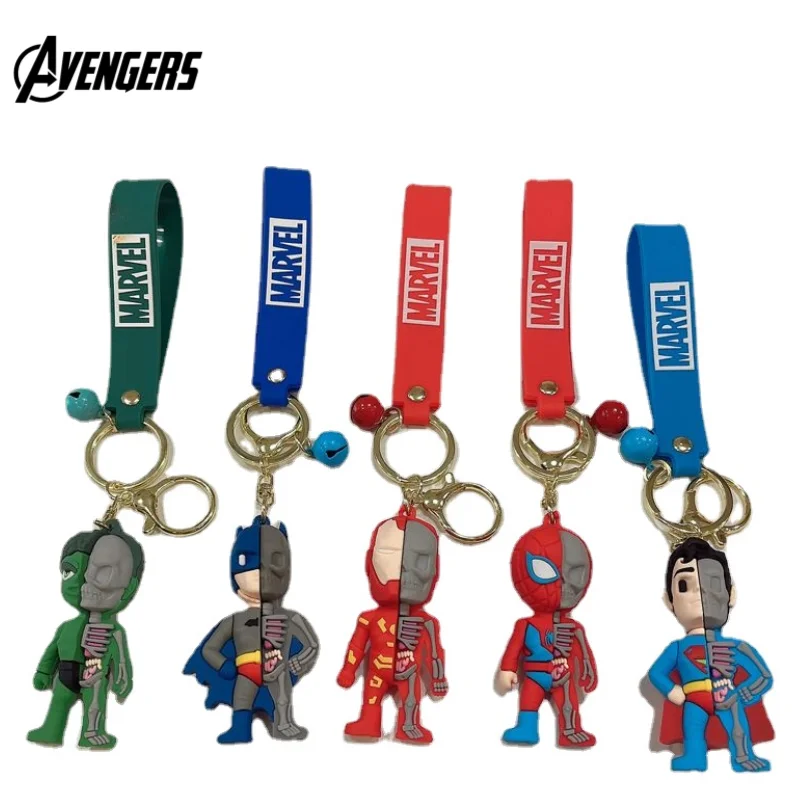 

Avengers Creative Personality Children's Toy Spider-Man Doll Keychain Chain Iron Man Ornament Student School Bag Pendant Car Key