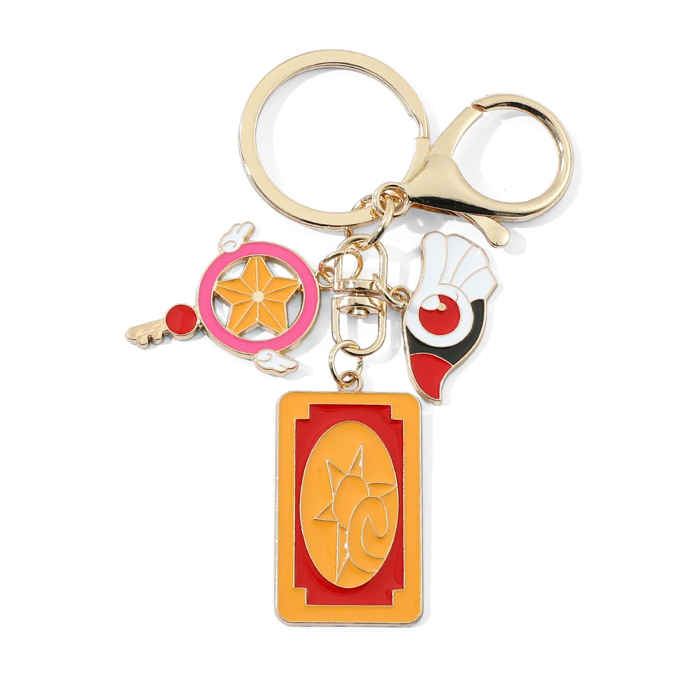 Фото Kawaii мультфильм анимация Cardcaptor волшебная карта Сакура очаровательный брелок креативный милый брелок для рюкзака аксессуары подарки №5