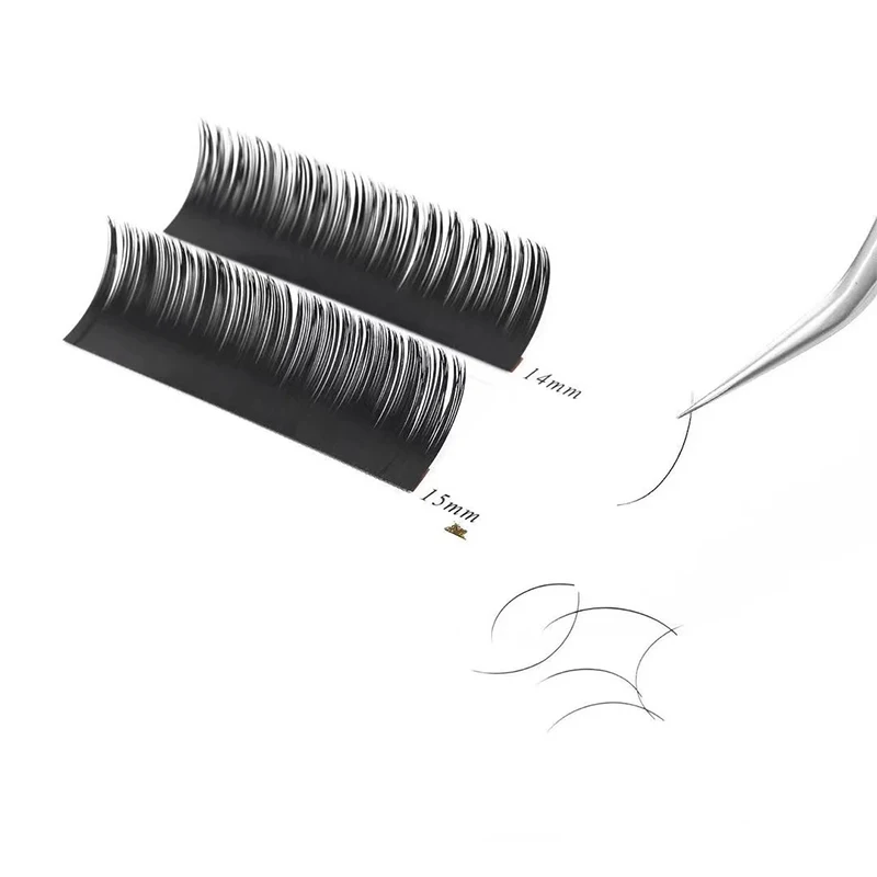 Лидер продаж круглые матовые натуральные завитые накладные ресницы объем 16-25 мм