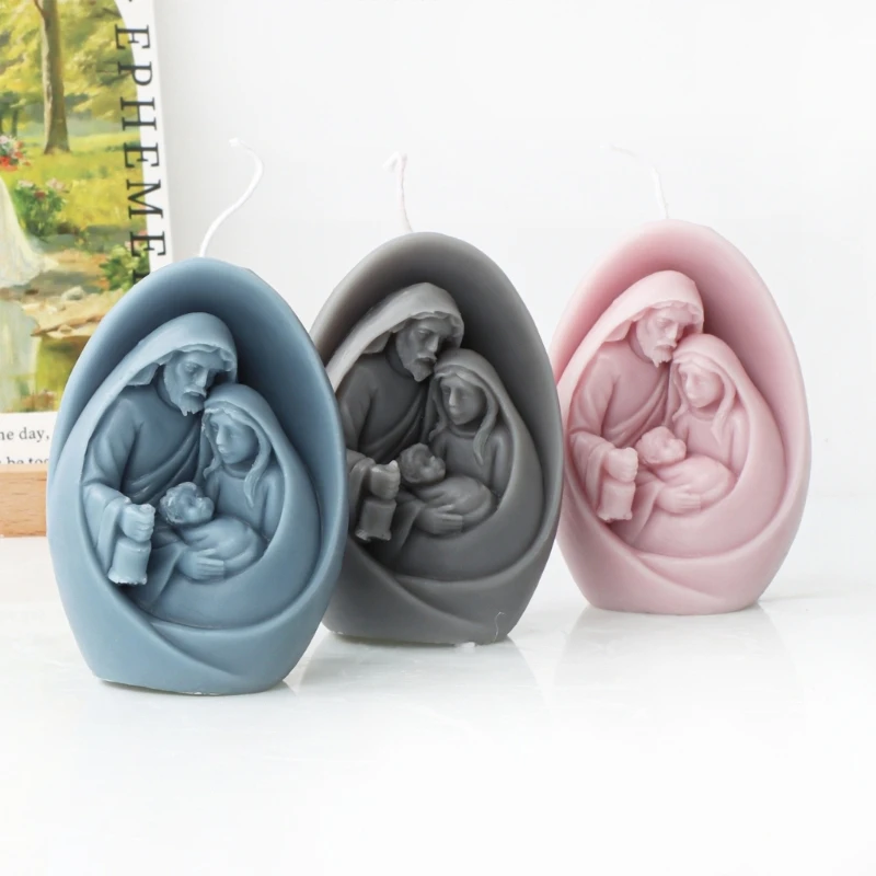 Семья Иисуса форма для свечей рождественская сцена силиконовая сделай сам