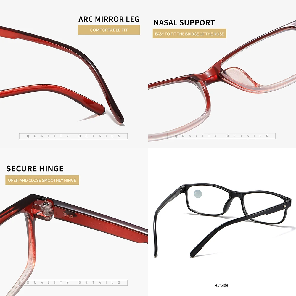 6 упаковок дешевых очков для чтения с защитой от синего света и градиентной