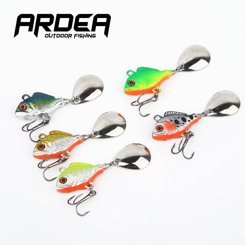 

1Pcs Rotating Mini Metal Laser VIB Vibration Jigging Fishing Lure Skirt Slow Jig Crankbait Sequins Trout Spoon Winter Ice Bait