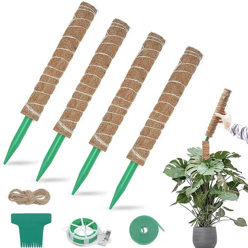 

Coco Coir Moss Pole Plant Cage Climbing Pole Moss Stick With Garden Ties For Indoor Plants Climbing Extension For Monstera Plant