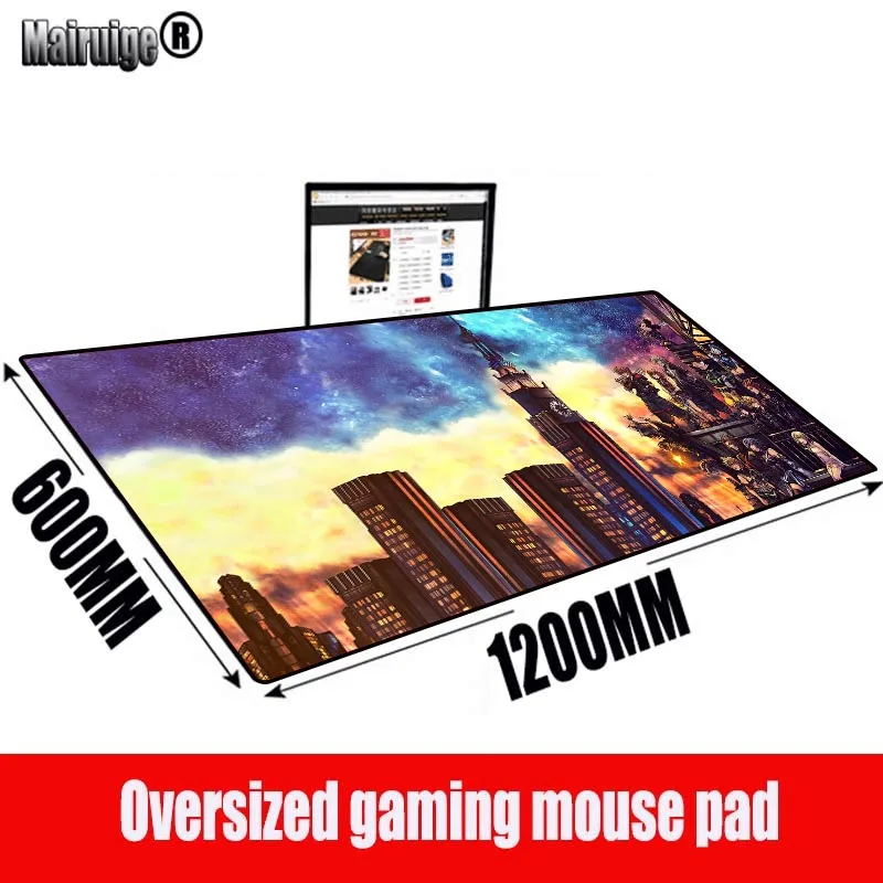 

MRGBEST Japan Anime Large Size Mouse Pad PC Computer Gaming Mousepad Desk Mat Locking Edge for CSGO LOL Dota 1000X500/1200X600MM