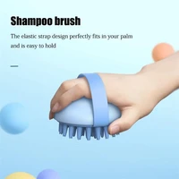 handheld silicone scalp shampoo massage brush washing shower hair massager clean brush bath shower hair cleaning brush comb