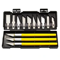 13pcs precision knife set carving knife craft sculpture paper cutting blade precision engraving cutter non slip hand tool diy