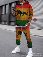 animal 3d printed mens sweatshirt hoodies set mens tracksuitpulloverjacketpants sportswear 2022 new autumn winter male suit