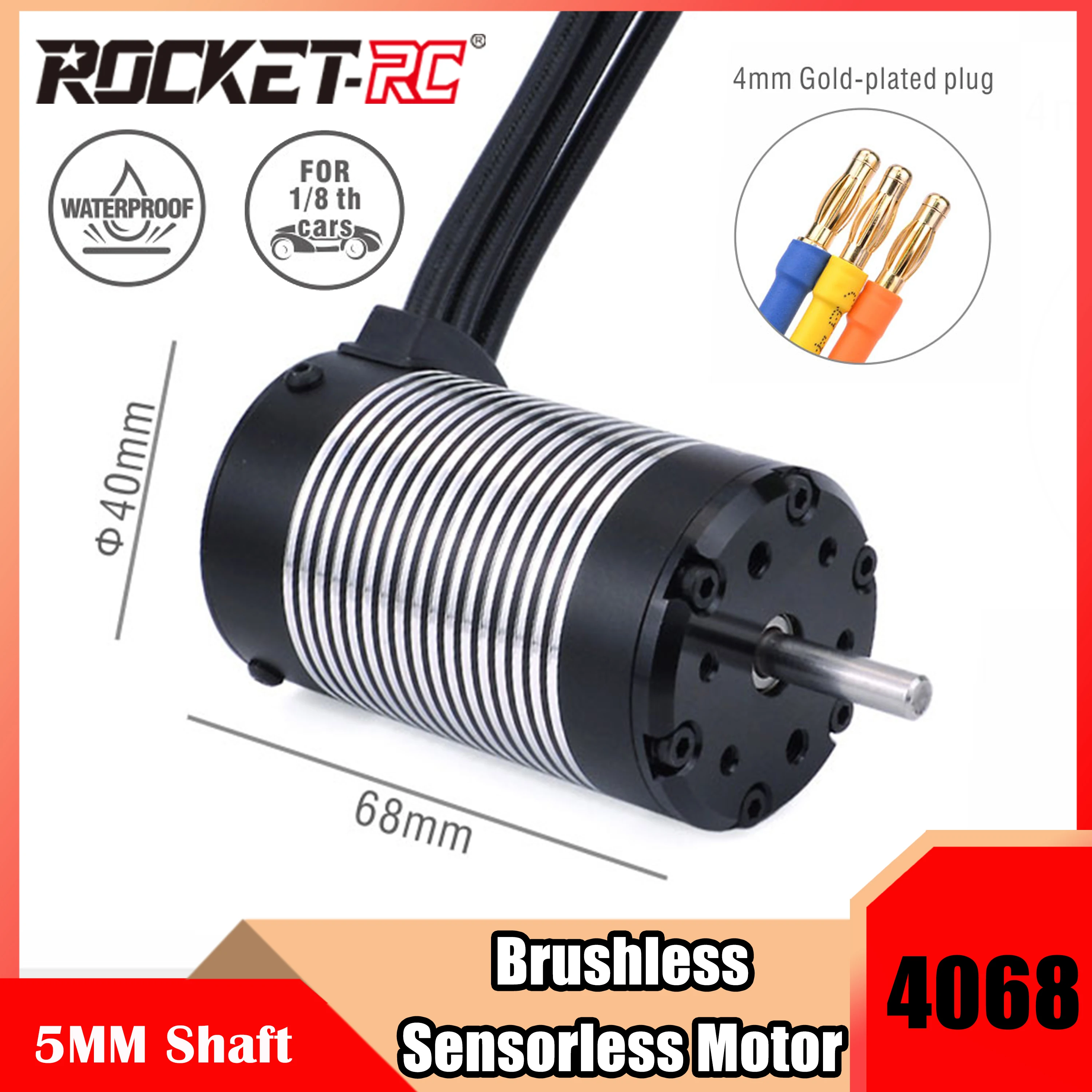 Модель автомобиля WLtoy 4068 WPL, водостойкий бесщеточный мотор 1/10 1700KV 1900KV 2050KV 2650KV 5mm для 1/12 12428 RC Модель автомобиля WLtoy 4068 WPL, водостойкий бесщеточный мотор 1/10 1700KV 1900KV 2050KV 2650KV 5mm для 1/12 12428 RC