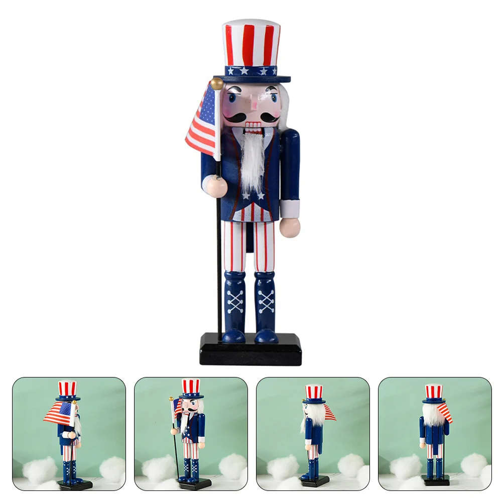 

Nutcracker Doll Independence Day Soldier Modeling Ornament Party Doll Adornment