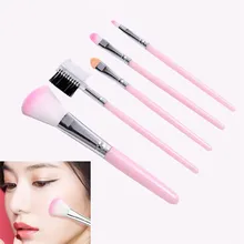 5Pcs Women Makeup Brush Eye Shadows Lipsticks Cosmetic Brushes Tools Set Kits