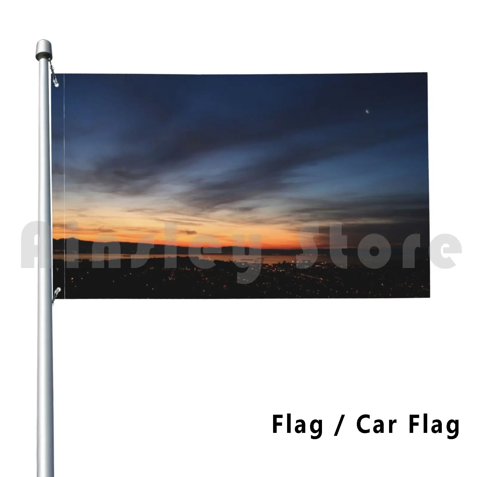 

Crescent Moon Over The City By The Bay Outdoor Decor Flag Car Flag Crescent Moon San Francisco Oakland Bay Area Bay