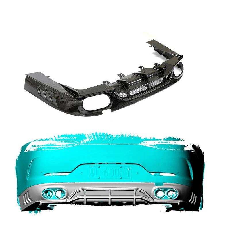 Задний бампер из сухого углеродного волокна X290 для Mercedes Benz AMG GT 53 4 двери 2019 2020