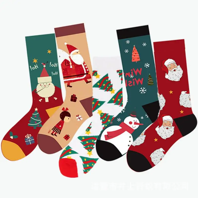 

High Cotton Christmas Women Socks Warm Funny Sockscreative Christmas Socks Snowman Santa Claus Cartoon Socks Winter Warm Casual