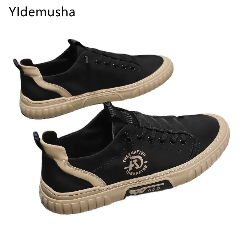 

Мужские парусиновые туфли, Новинка весна-лето 2022, мужская обувь, ленивые трендовые универсальные повседневные туфли на мягкой подошве, спор...