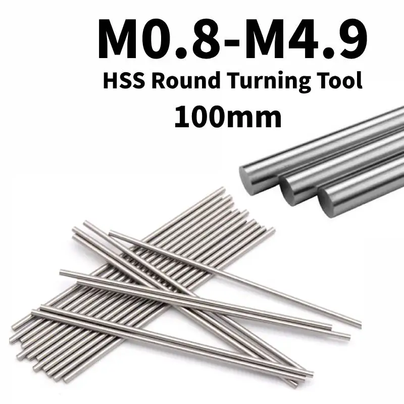 

3/2/1pcs M0.8-M4.9 High Speed Steel HSS Straight Shank Round Knife Drill Bit Boring Out Round CNC Cutting Turning Lathe Tool Bar