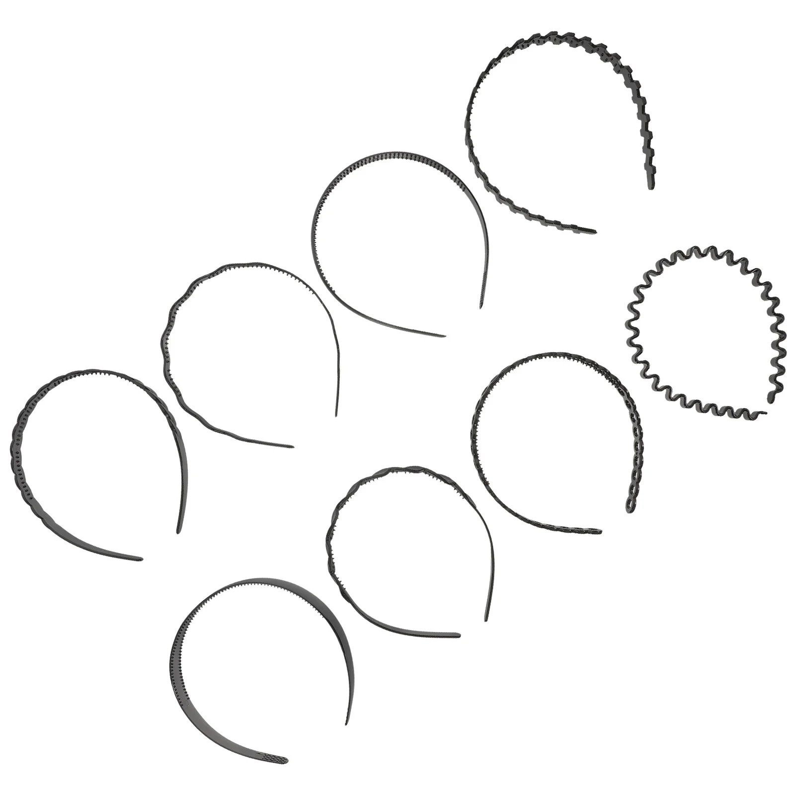 

8 Pcs Hair Comb Headband Girls Dressy Headbands Women Womens Fashion Workout Non-slip Plastic Short Fitness