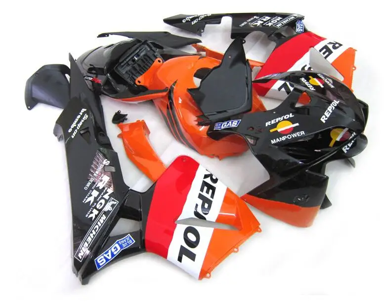 

Стильные новые комплекты обтекателей из АБС-пластика для цельного мотоцикла, подходят для HONDA CBR600RR F5 2005 2006 05 06, комплект кузова под заказ