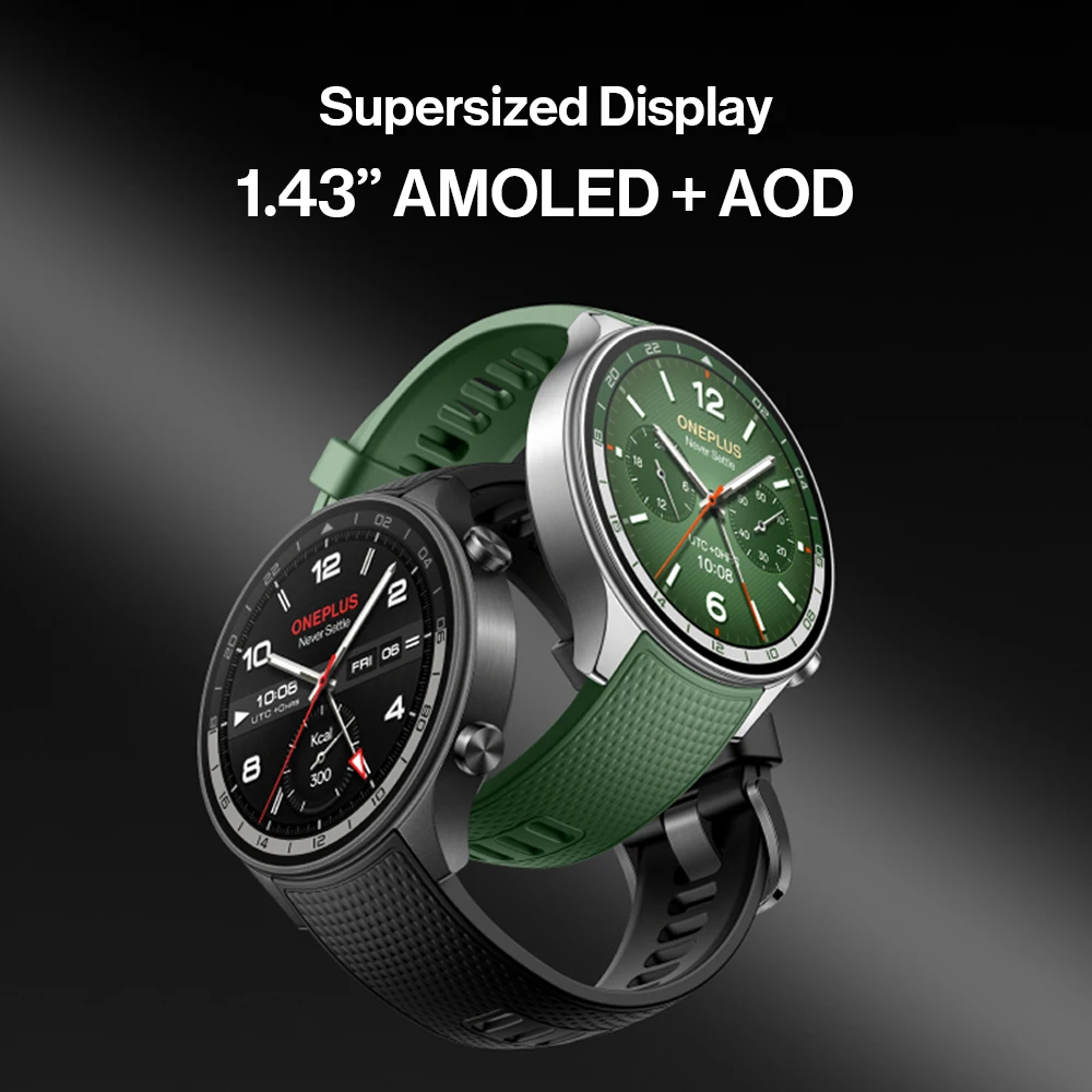 Фото 2024 OnePlus Watch 2R Глобальная версия Смарт-часы 1,43 дюйма AMOLED Snapdragon W5 Чипсет До 100 часов автономной работы Google Wear OS №4