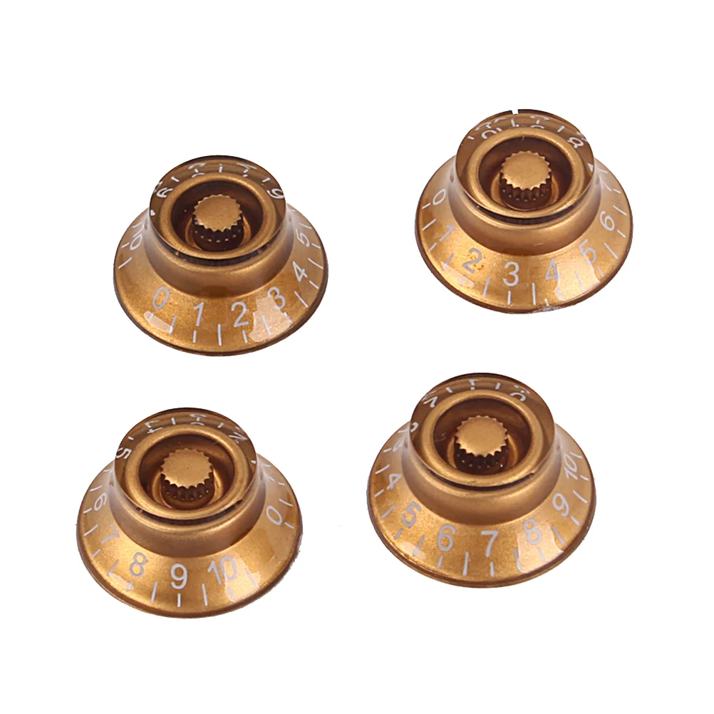 

4pcs Round Guitar Knobs Volume Tone Control Knobs Rotary Knobs Style Electric Guitar Parts Replacement GD28 Pegs for