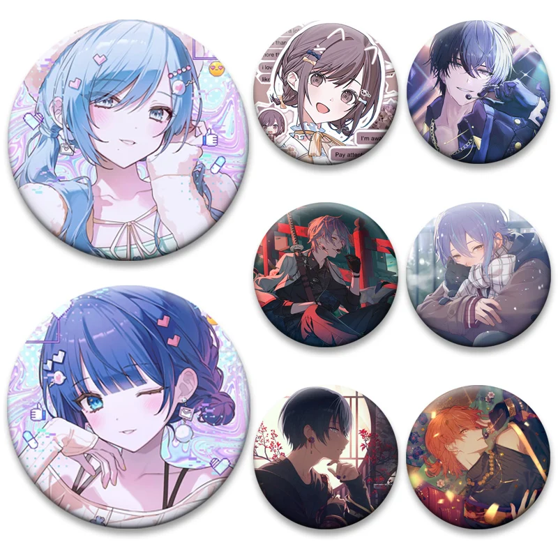Фото Проект Sekai ‌ ‌ PJSK ‌   Аниме Pins Otori Emu Aoyagi Toya ‌   Броши Shinonome Akito, милый круглый значок с героями мультфильмов, аксессуары для рюкзака №1