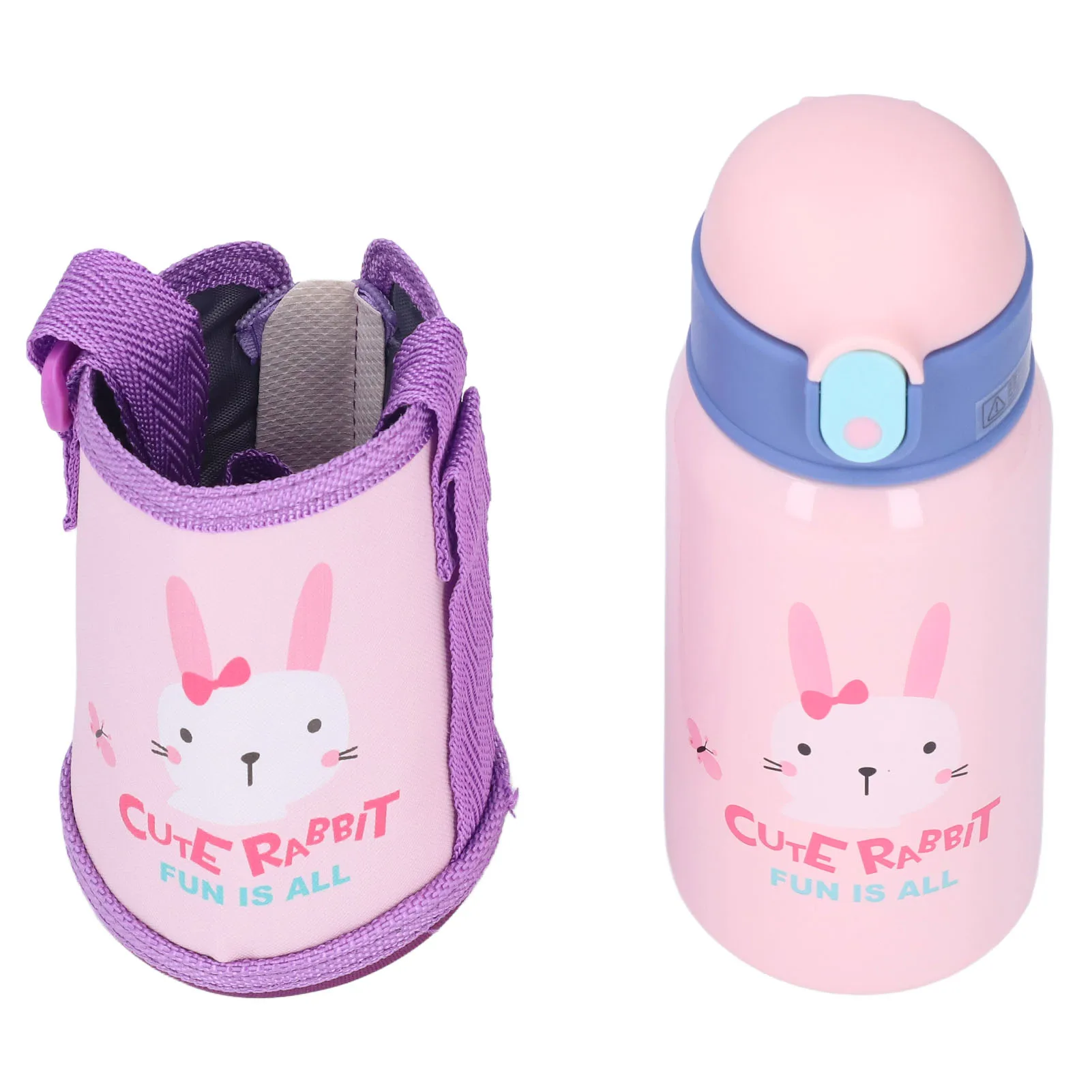 

Cartoon Animal Pattern Vacuum Bottle 304 Stainless Steel Water Bottle for Children 400mlRabbit