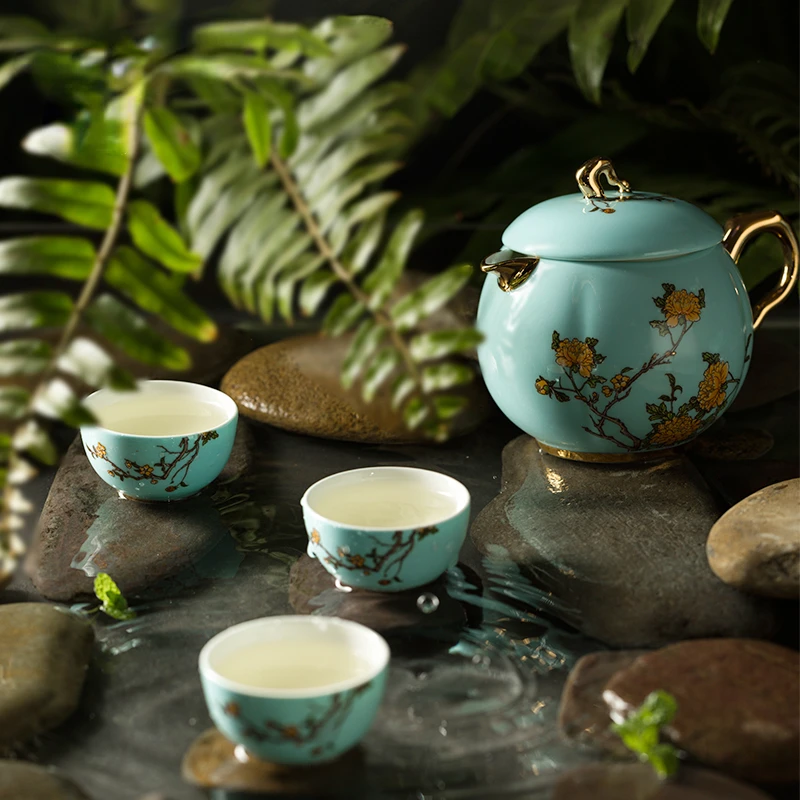 Дорожный чайный сервиз West Lake Blue высококачественный портативный пакет для